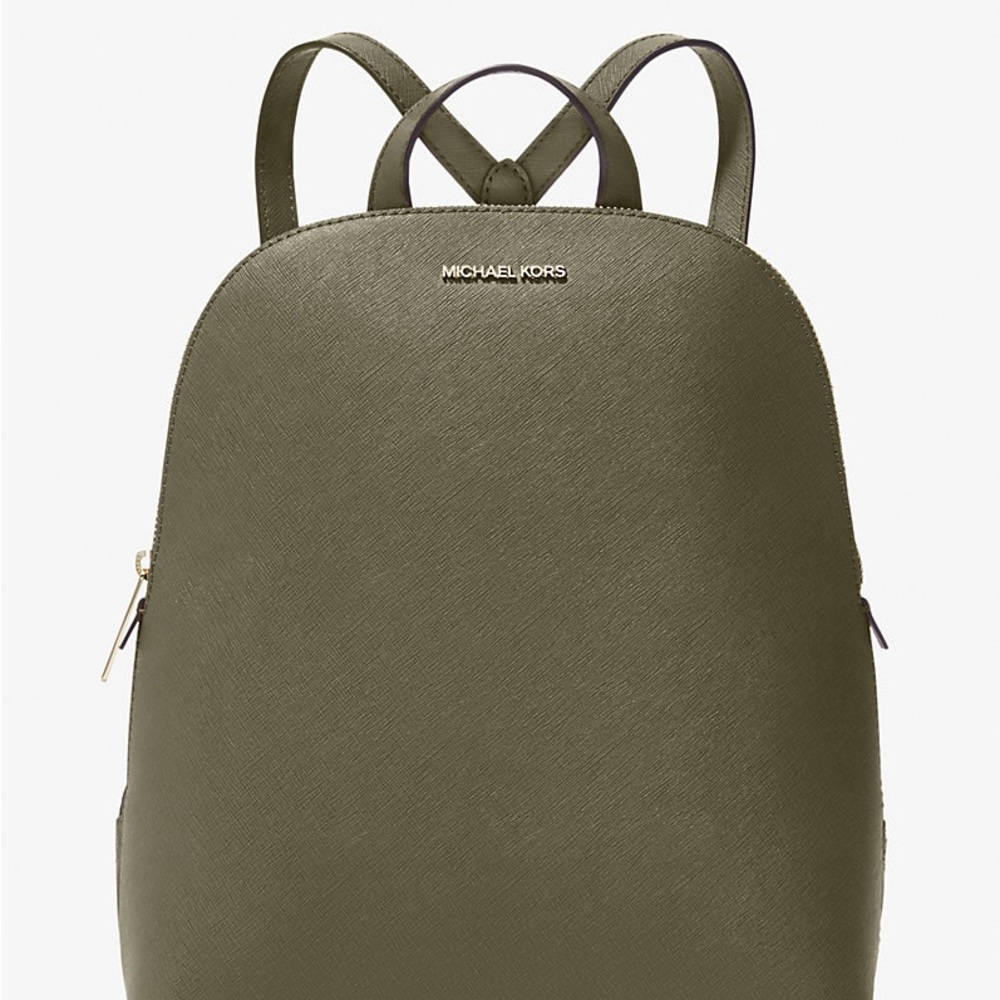 Michael Kors Olive Backpack, rare find, sold out everywhere. NWOT - Picture 2 of 9